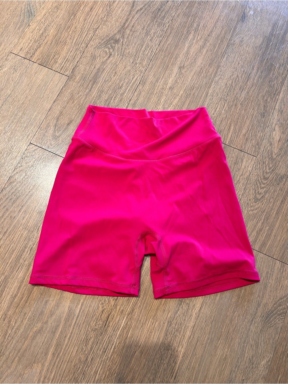 Sunzel hot pink high-waisted biker shorts